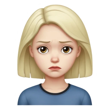 A young woman dieter with a gloomy expression sticker