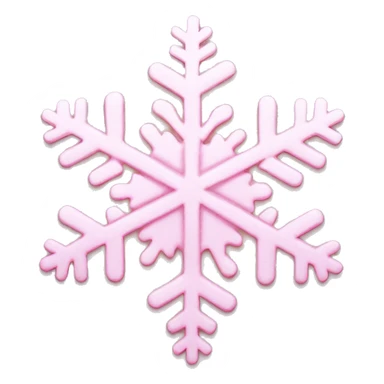 pastel pink snowflake  sticker