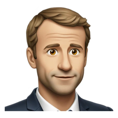 Macron avec une bière sticker