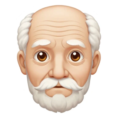 Old man with cotton sticker