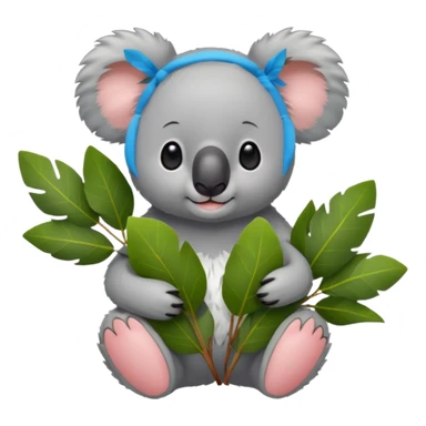 KOALA IN CHANGE WITH LEAVES sticker