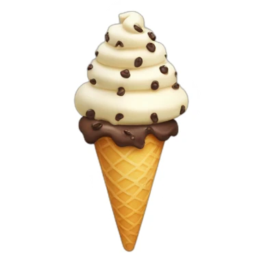 Vanilla ice cream with chocochip topping sticker