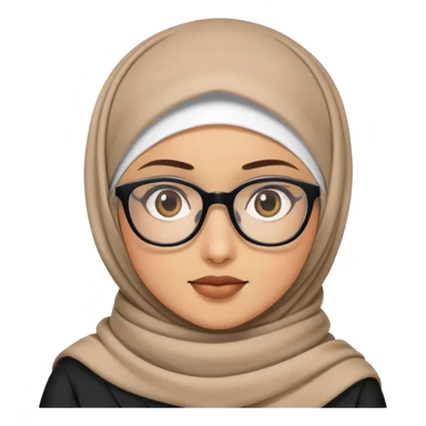 girl wearing a hijab and glasess sticker