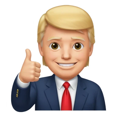Donald trump giving a thumbs up sticker
