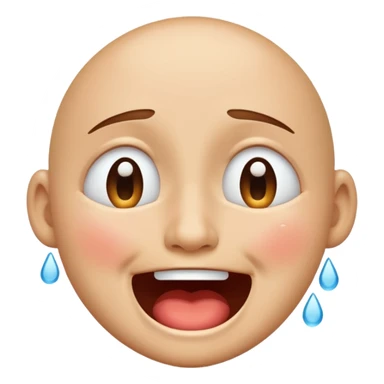 A face crying and laughing sticker