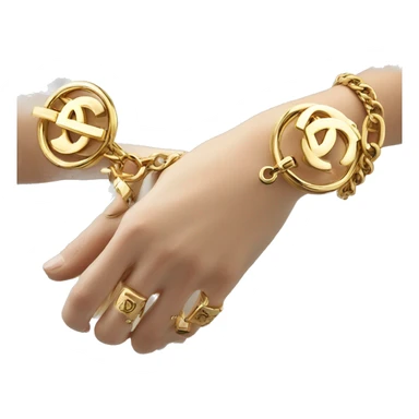 Chanel bracelet gold sticker