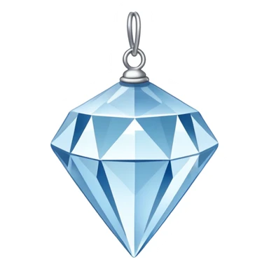 Hanging crystal diamond shape sticker