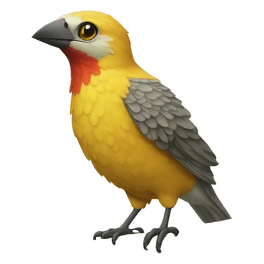 Pájaro con cabeza de gato sticker