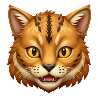 prehistoric cat wearing animal skin sticker