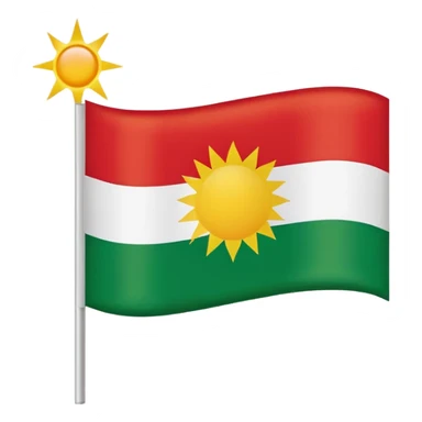 Kurdish flag sticker