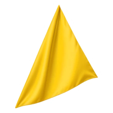 Triangular flag with yellow colour sticker