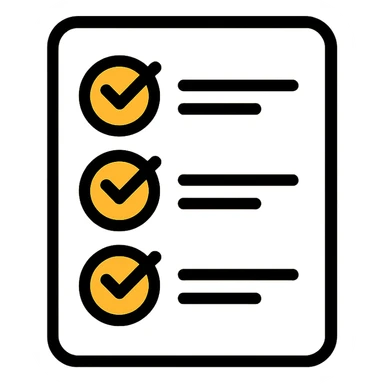 colored checklist icon with beige background, quick task aesthetic sticker