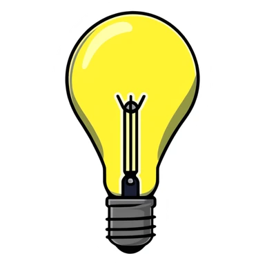 colorful LED light bulb sticker