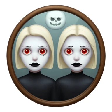 Spooky killer on mirror behind me sticker