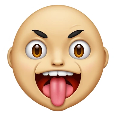 face with tongue sticking out crazy sticker