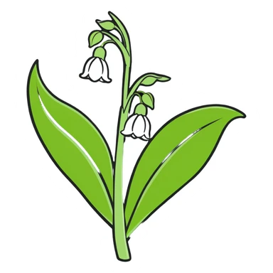 Lily of the valley flower sticker