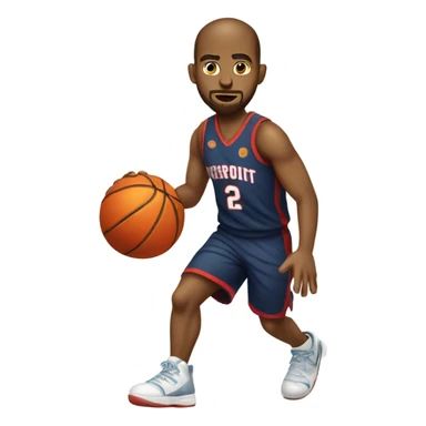 basketball player of the white race sticker