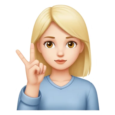 girl putting up middle finger sticker