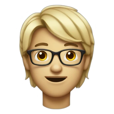 Nerd face biting lip sticker