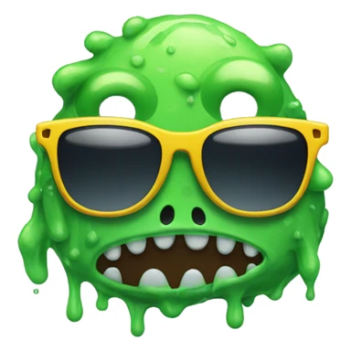 Slime monster with sunglasses  sticker