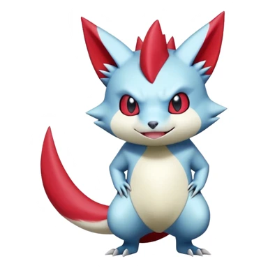 Cute Digimon-Sneasel-Zangoose-hybrid full body  sticker