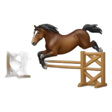 Cheval qui saute un obstacle sticker