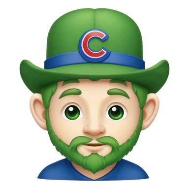 Leprechaun wearing a Chicago Cubs hat  sticker