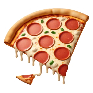 Pizza with dog sticker