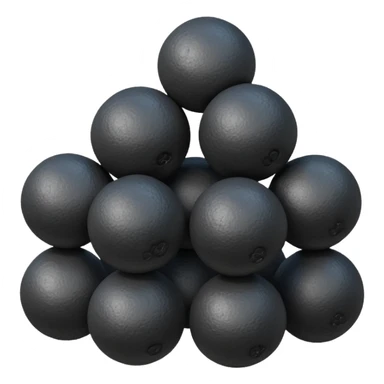 a stack of cannonballs sticker