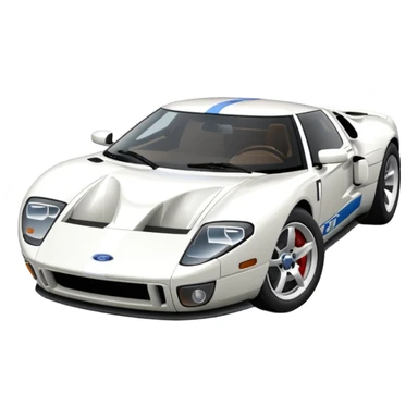 white ford gt sticker