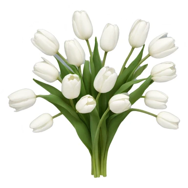 White tulips  sticker