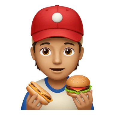 comiendo hamburguesa sticker