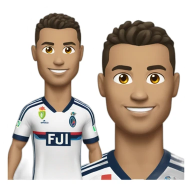 Ronaldo avec le maillot de paris sticker