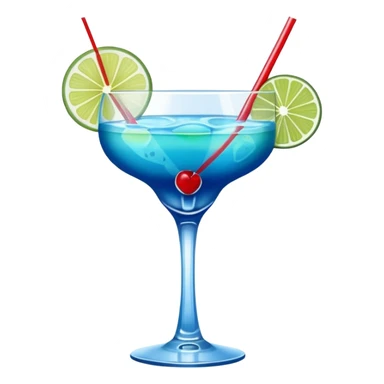 blue curaçao tropical cocktail sticker