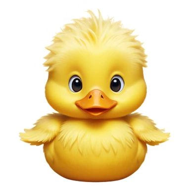 Cinematic Comical Yellow Baby Duck Portrait Emoji, Head tilted dramatically with an exaggeratedly amused expression, featuring a striking, fluffy yellow downy coat with a tiny quirky beak, wide, expressive eyes filled with playful disbelief, Simplified yet hilariously expressive features, highly detailed, glowing with a slightly sassy glow, high shine, dramatic yet playful, stylized with an air of cheeky mischief, bright and endearing, soft glowing outline, capturing the essence of a spirited and over-the-top duckling, so meme-worthy it feels like it could peep its way into internet fame instantly! sticker