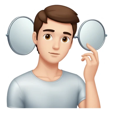 Guy checking himself sticker