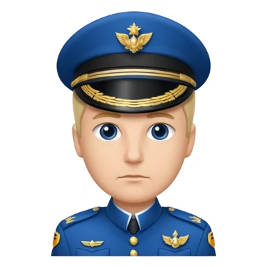 blue uniformed commender sticker