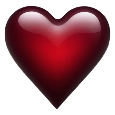 heart made out of dark red glas sticker