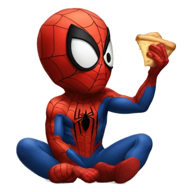 spiderman eating  sticker