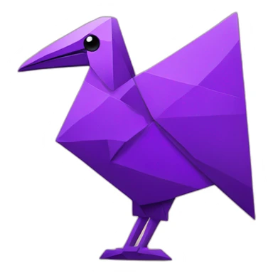 purple roc mythical bird tangram sticker