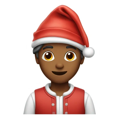 boy in santa hat  sticker