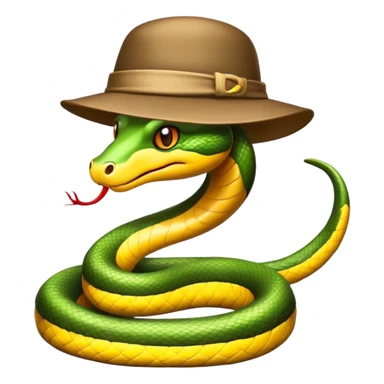 snake with a hat sticker