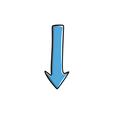 blue arrow pointing down sticker