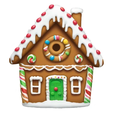gingerbread house with white icing sticker