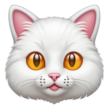 A cat with each eye facing a different direction. The image will be in emoji style. sticker