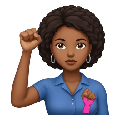 this is just a fucking white girl what this has to do with intersectional femnisim?
I need a raised fist of a black women including smybol (like female symbl) of feminism  sticker