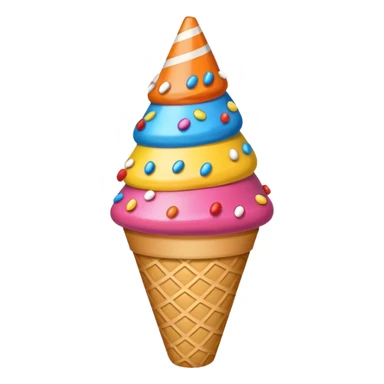 birthday cone sticker