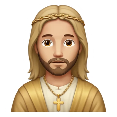 Jesus avec un collier avec une croix sticker