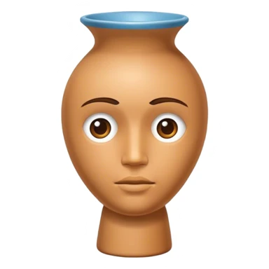 Vase human head  sticker
