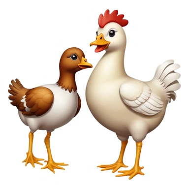 Chicken with duck legs sticker